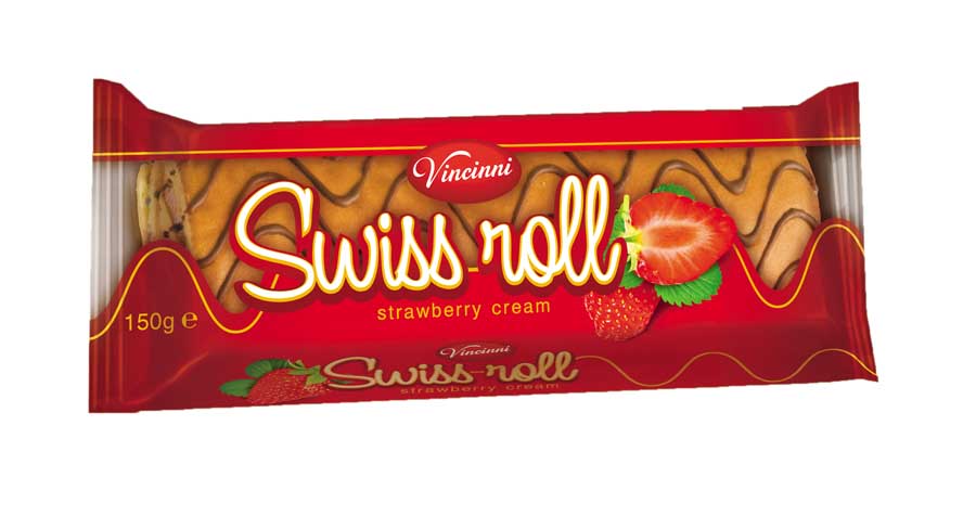 Vincinni Cake swiss roll Fraise 150g   1*16